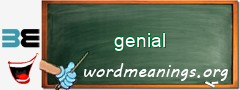 WordMeaning blackboard for genial